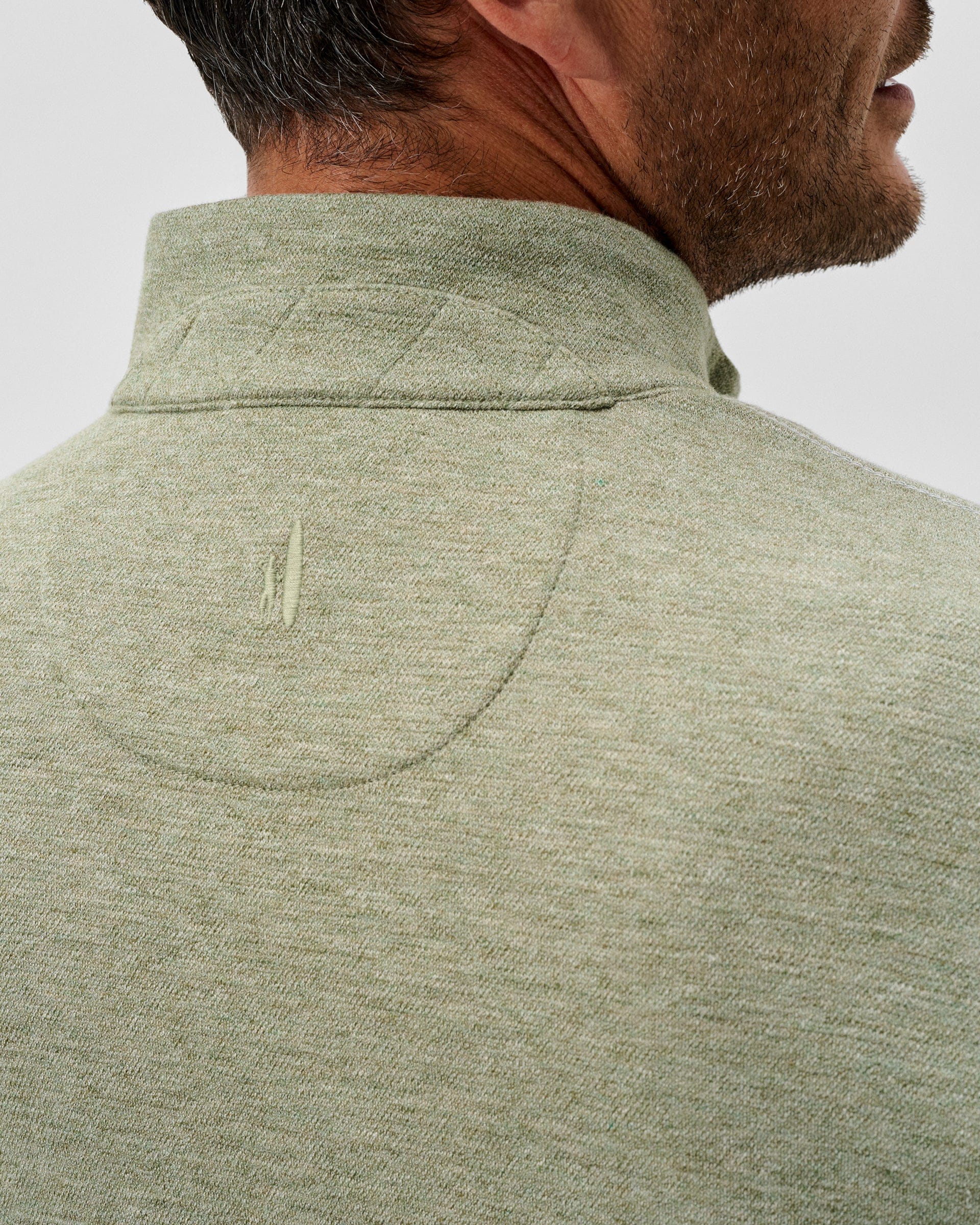 Johnnie-O 1/4 Zip Hanks "Lightweight Sully" 1/4 Zip Pullover in Pesto