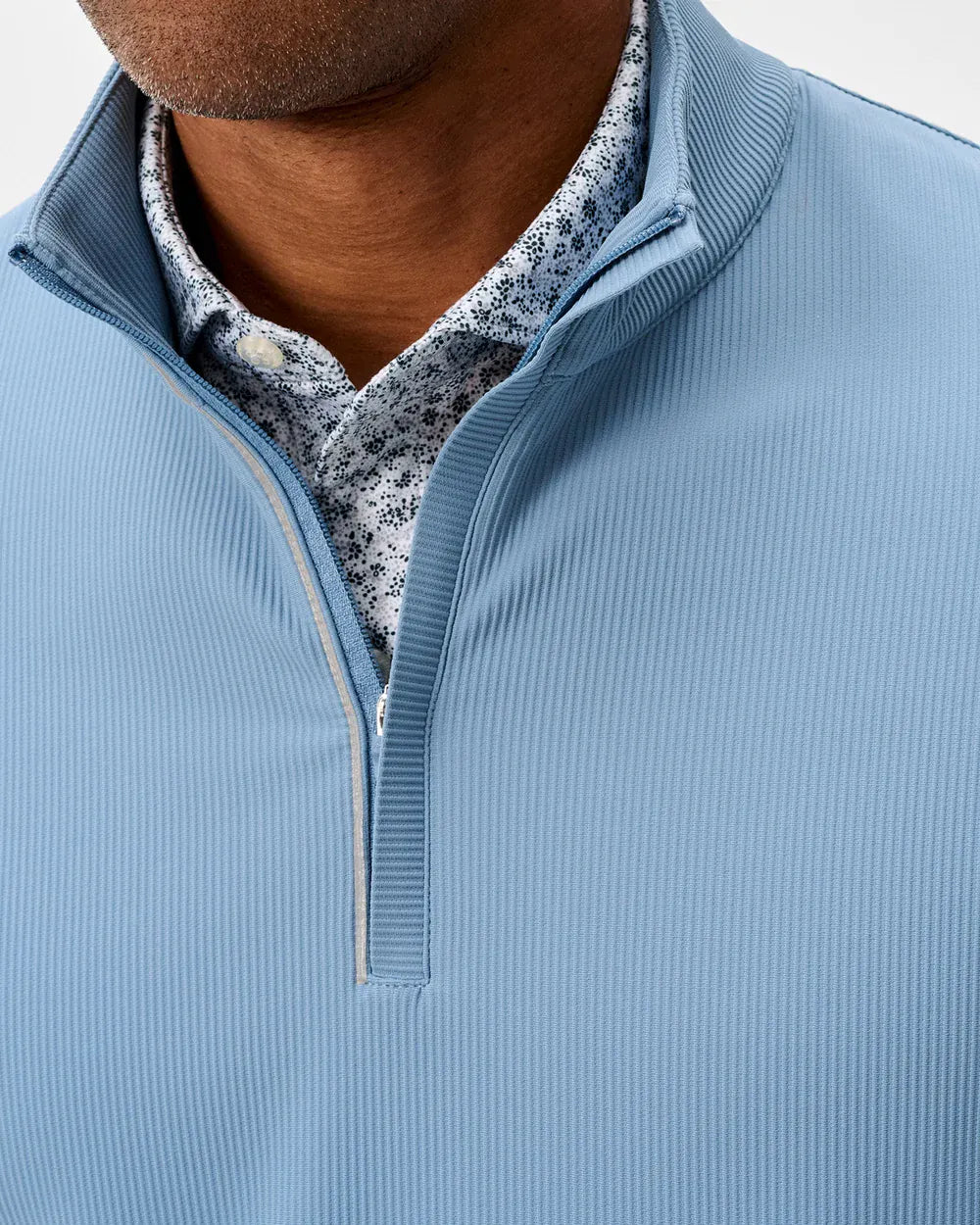 Johnnie-O 1/4 Zip Hoppin Ribbed Knit Performance 1/4 Zip Pullover