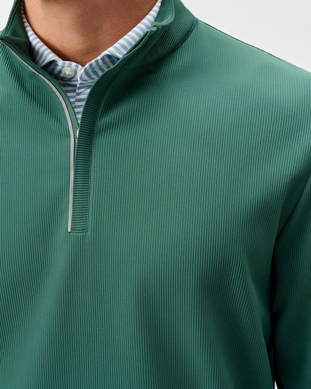 Johnnie-O 1/4 Zip Hoppin Ribbed Knit Performance 1/4 Zip Pullover