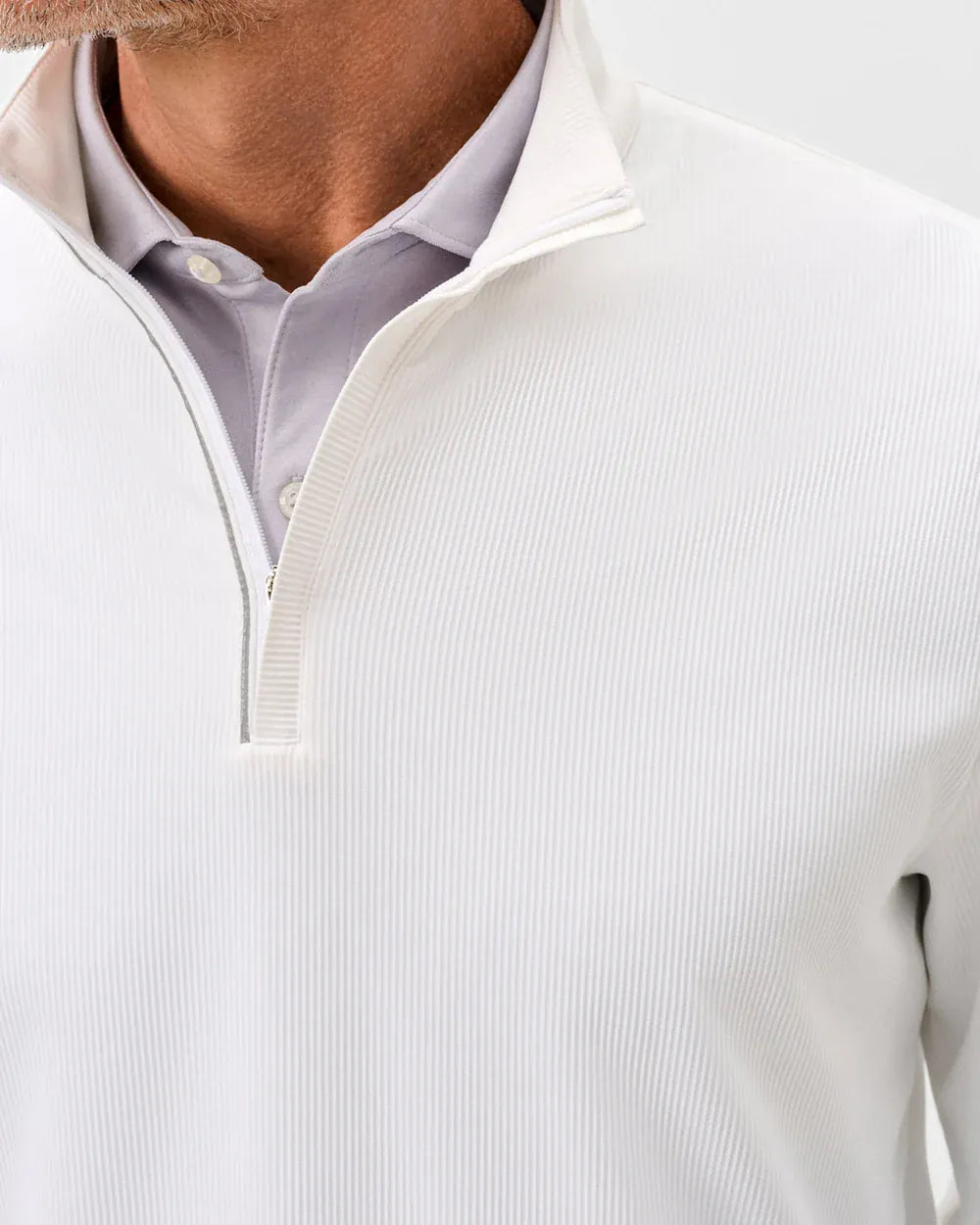 Johnnie-O 1/4 Zip Hoppin Ribbed Knit Performance 1/4 Zip Pullover