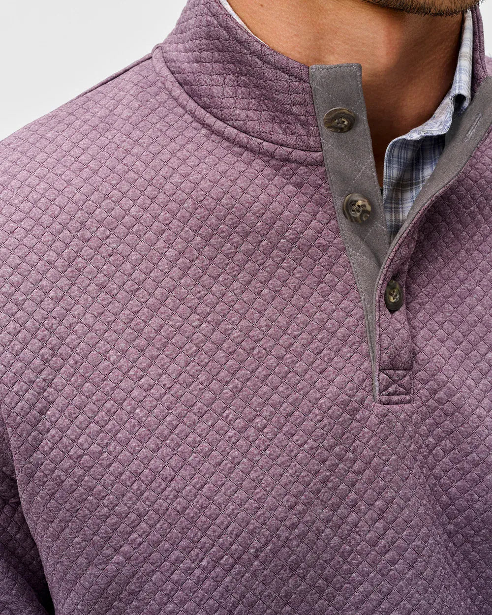 Johnnie-O 1/4 Zip Rockwells Diamond-Quilted Henley Pullover