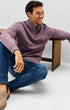 Johnnie-O 1/4 Zip Rockwells Diamond-Quilted Henley Pullover
