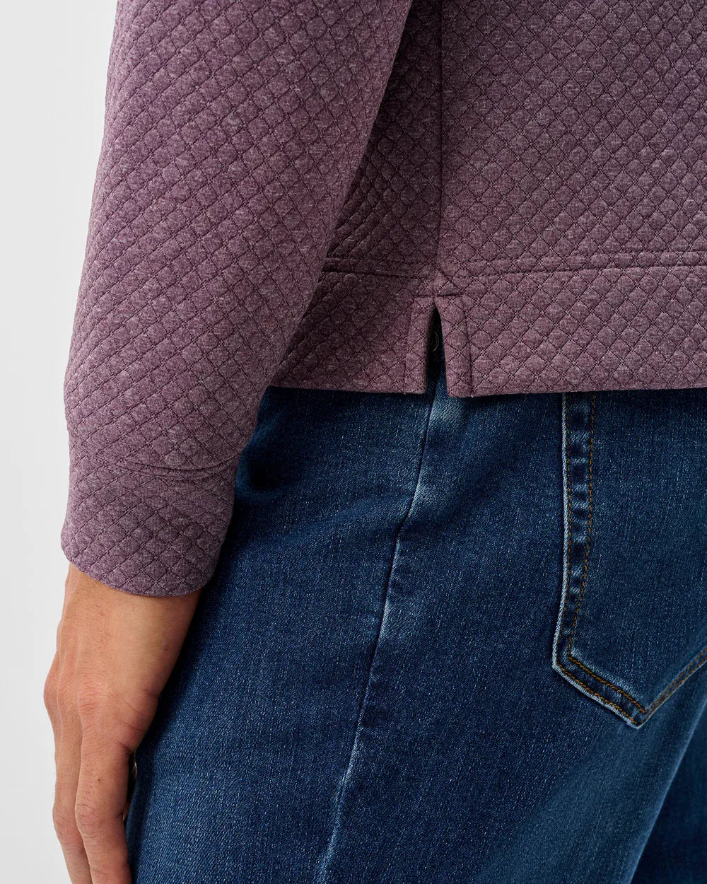 Johnnie-O 1/4 Zip Rockwells Diamond-Quilted Henley Pullover