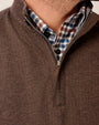 Johnnie-O 1/4 Zip Rubin Herringbone Cotton Cashmere 1/4 Zip Pullover