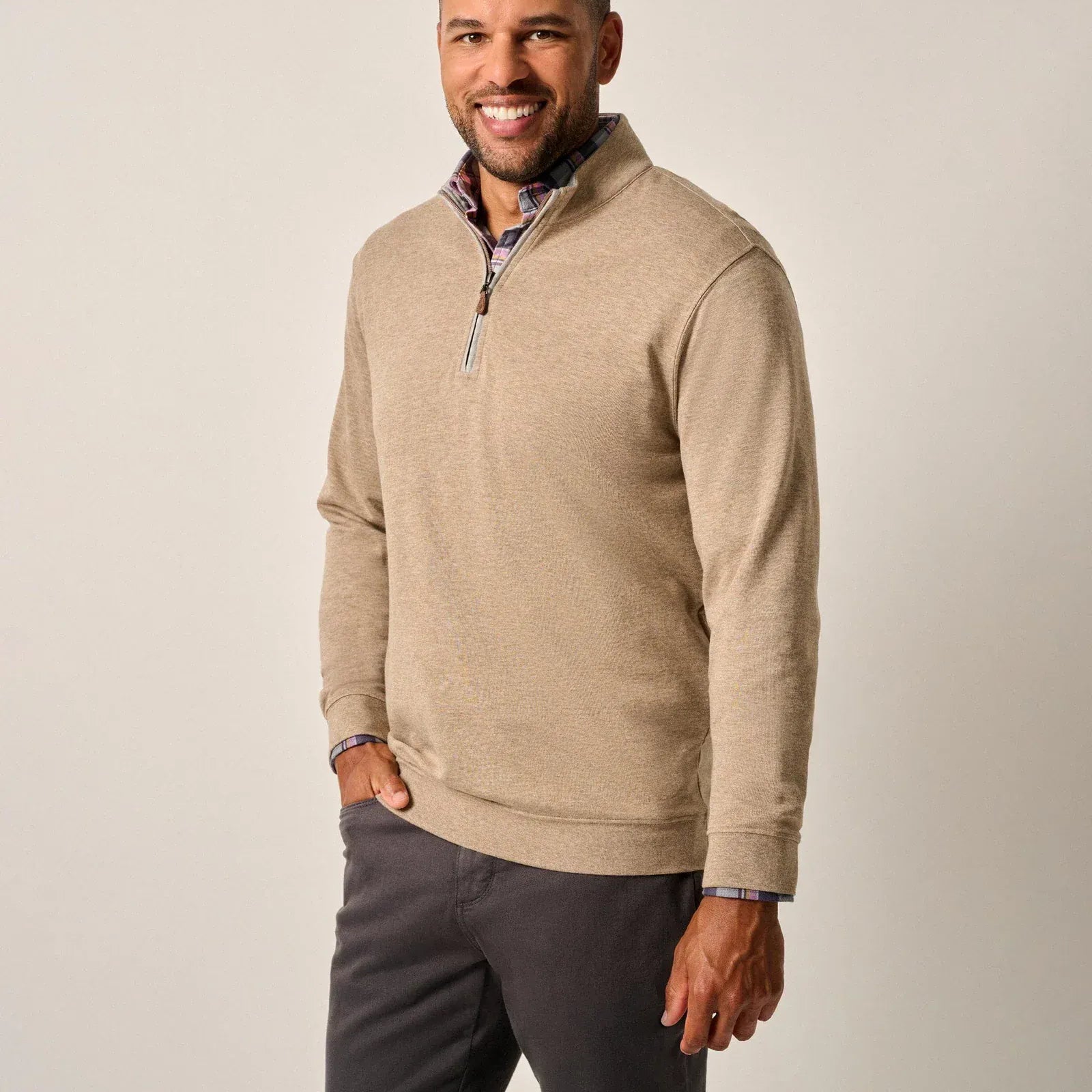 Johnnie-O 1/4 Zip Sully 1/4 Zip Pullover in Cedar