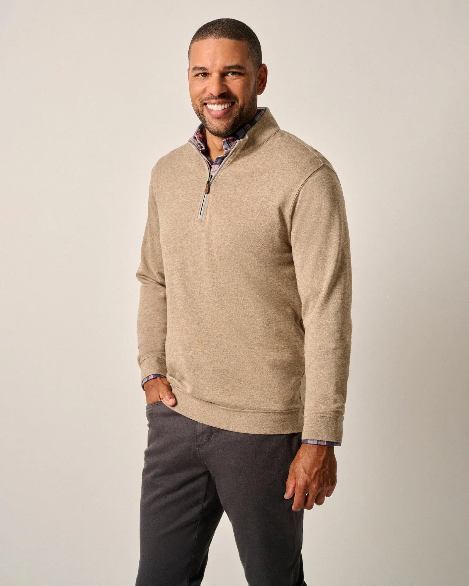 Johnnie-O 1/4 Zip Sully 1/4 Zip Pullover in Cedar