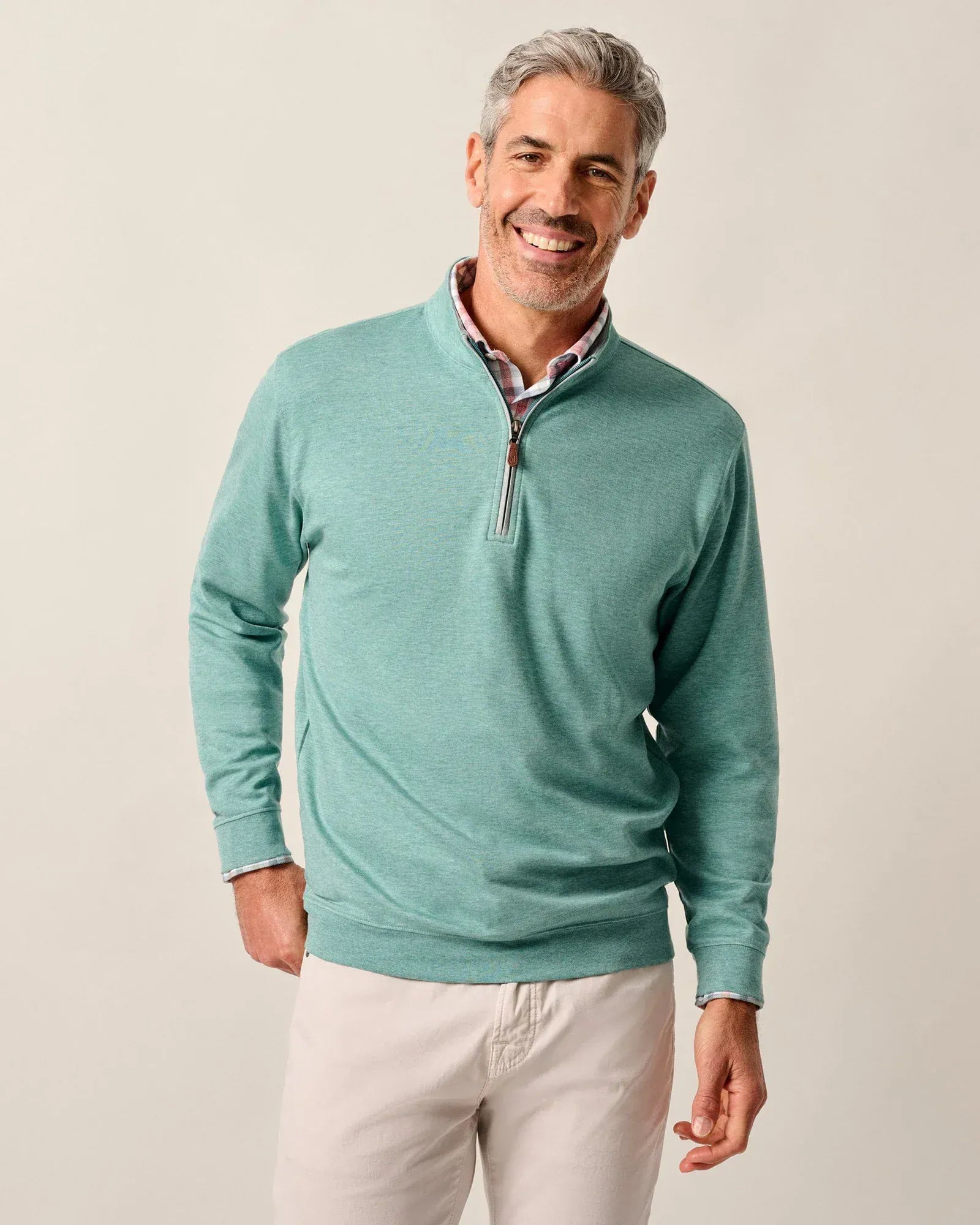 Johnnie-O 1/4 Zip Sully 1/4 Zip Pullover in Fountain
