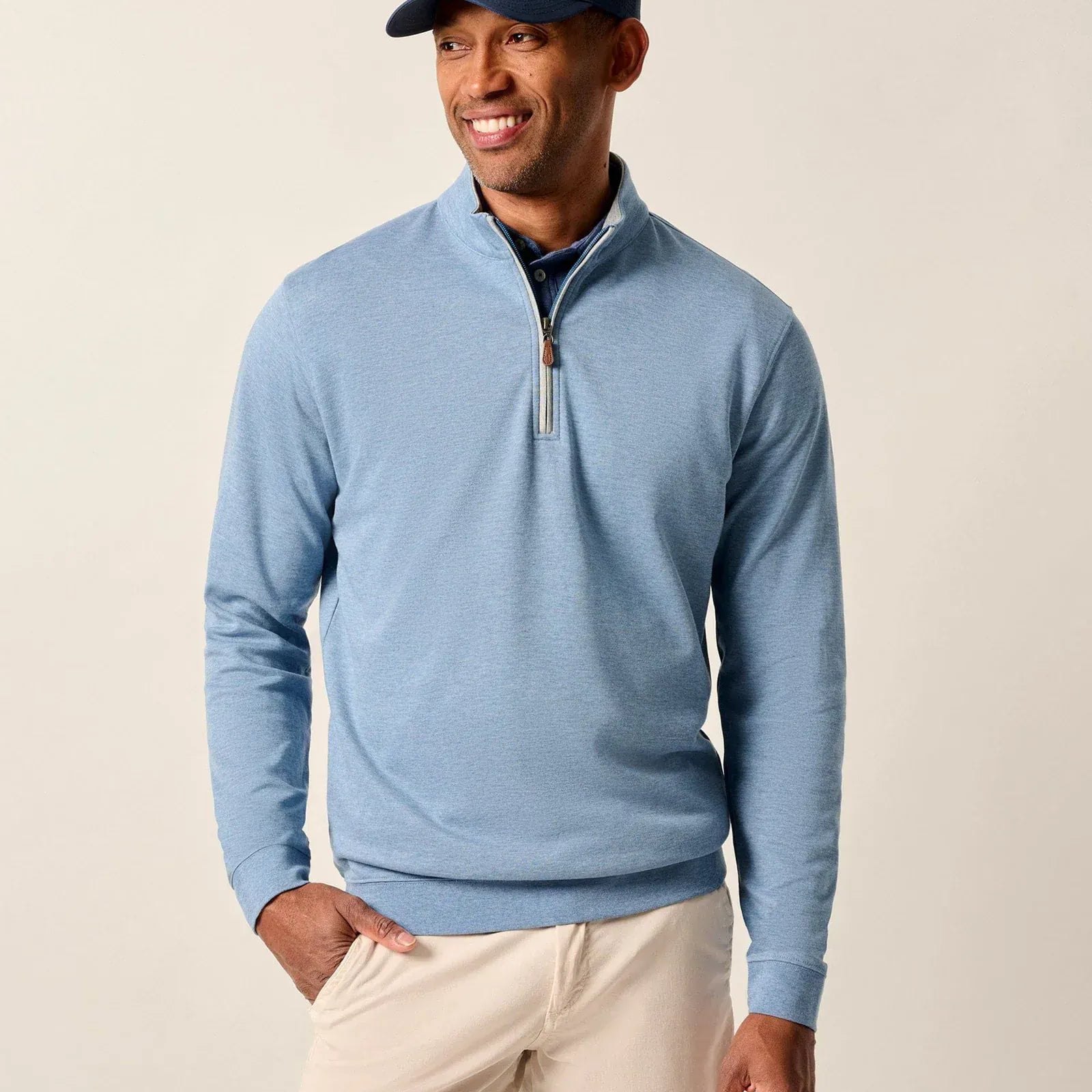 Johnnie-O 1/4 Zip Sully 1/4 Zip Pullover in Laguna Blue