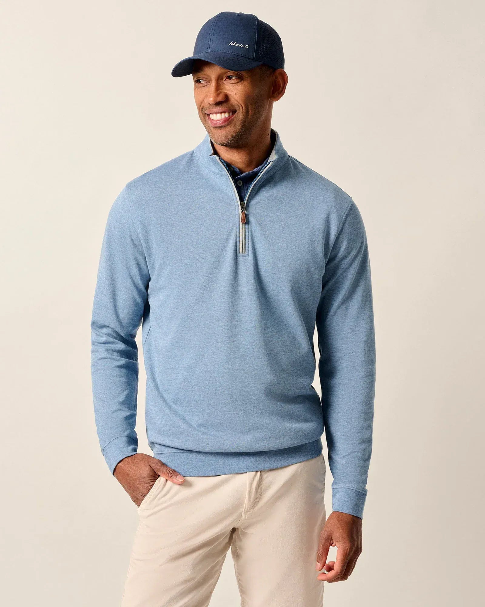 Johnnie-O 1/4 Zip Sully 1/4 Zip Pullover in Laguna Blue