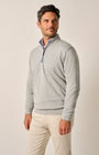 Johnnie-O 1/4 Zip Sully 1/4 Zip Pullover in Light Gray