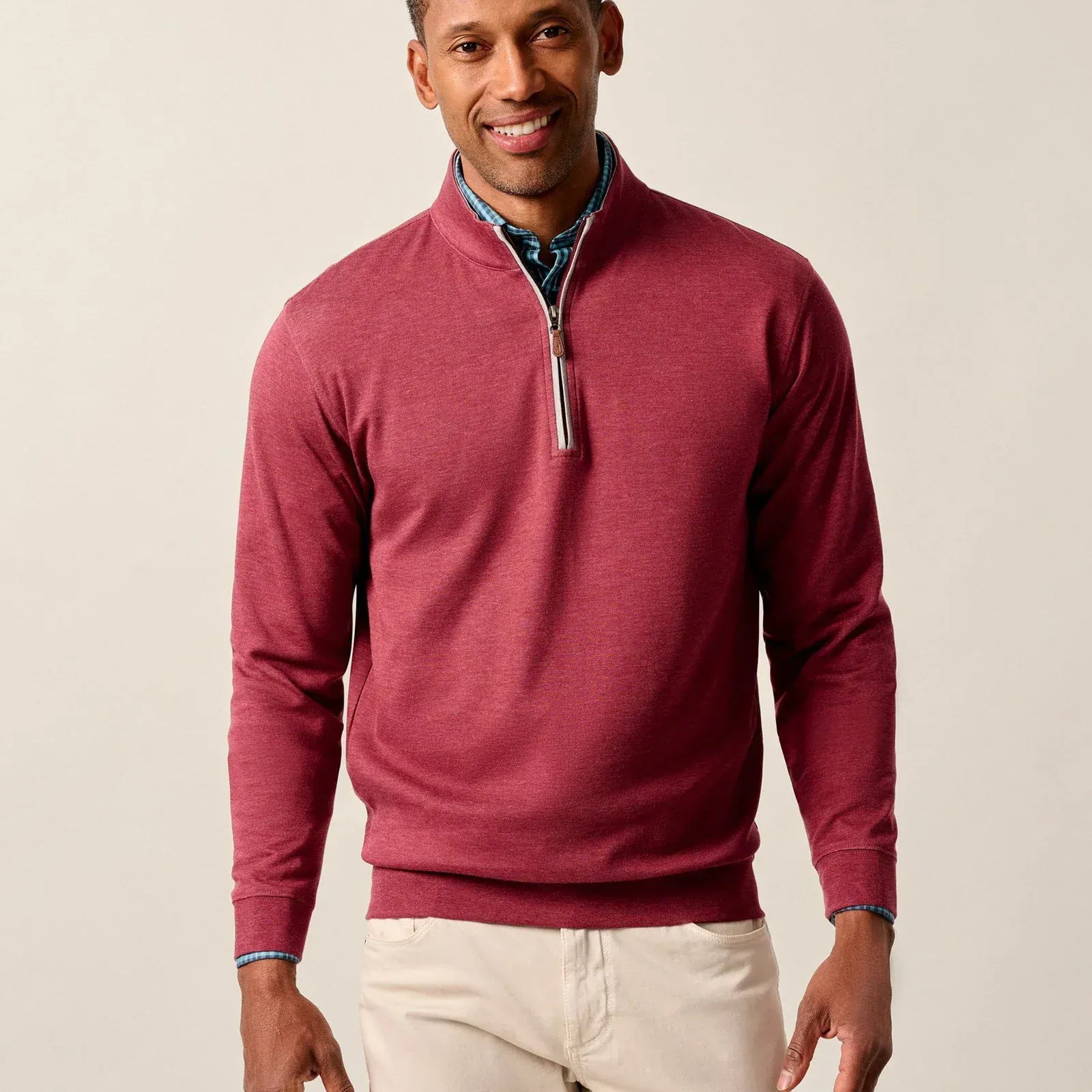 Johnnie-O 1/4 Zip Sully 1/4 Zip Pullover in Port