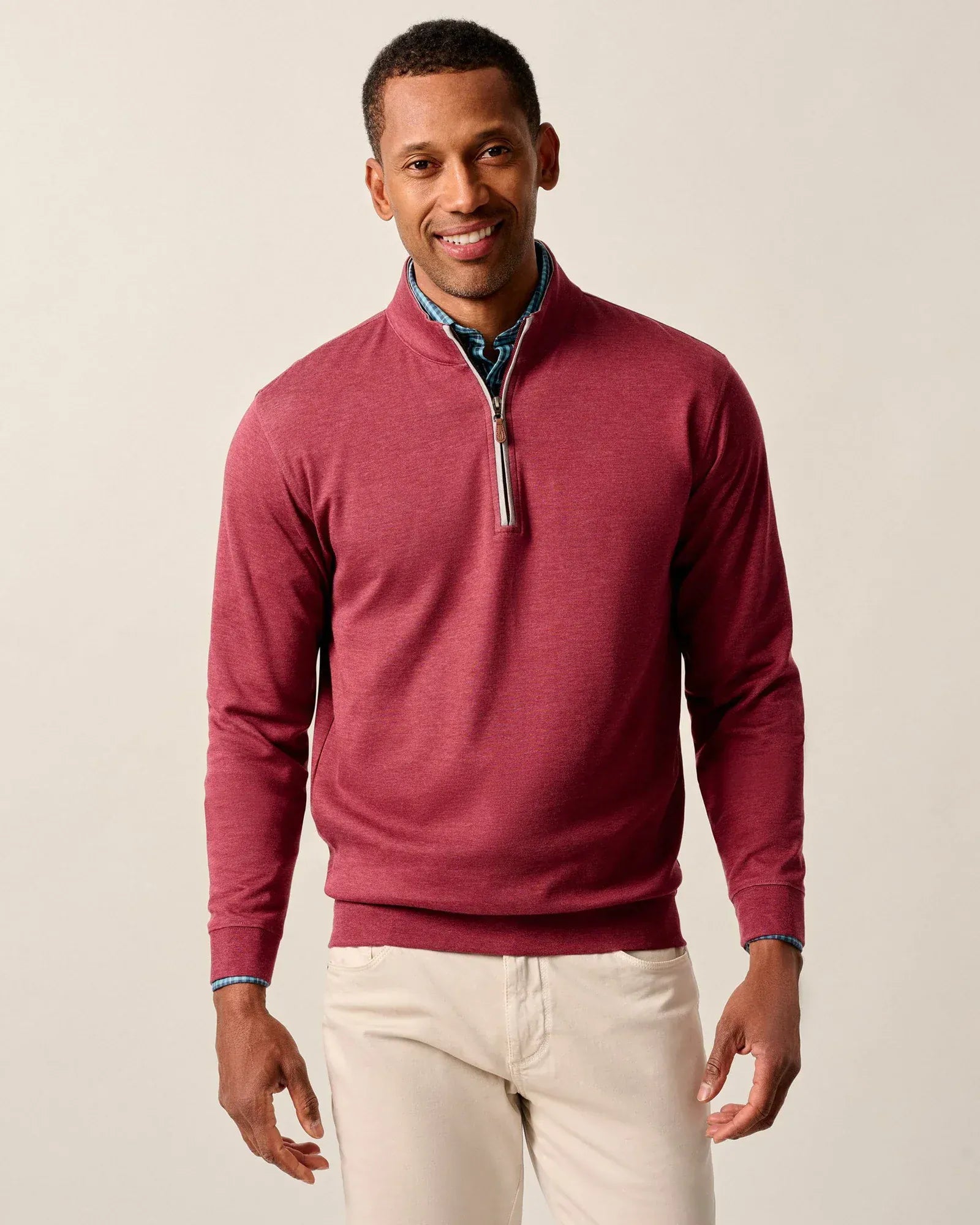 Johnnie-O 1/4 Zip Sully 1/4 Zip Pullover in Port