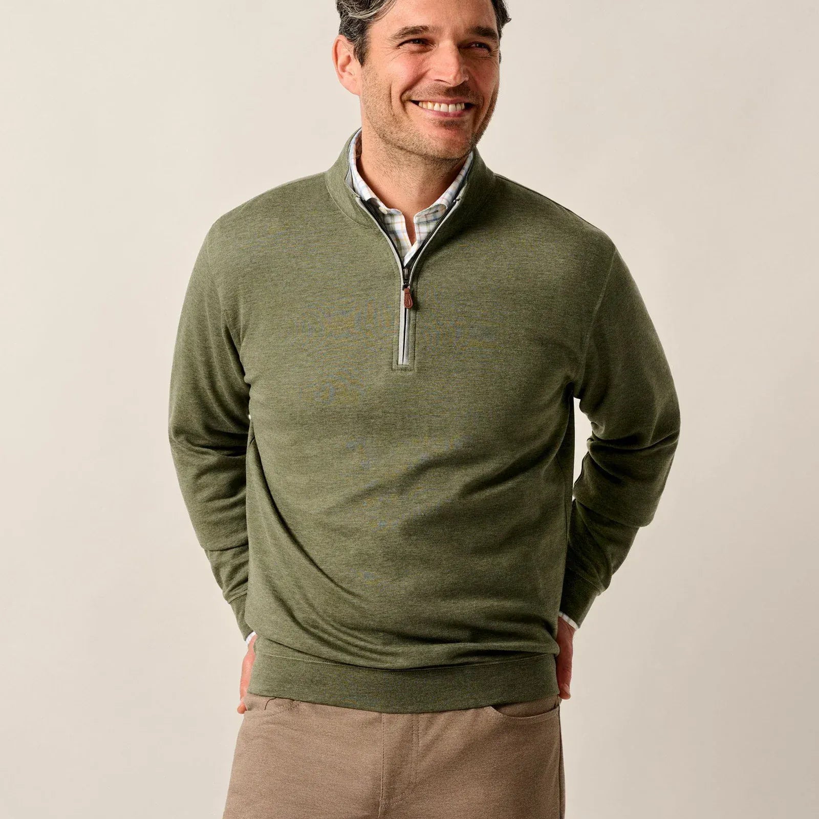 Johnnie-O 1/4 Zip Sully 1/4 Zip Pullover in Sequoia