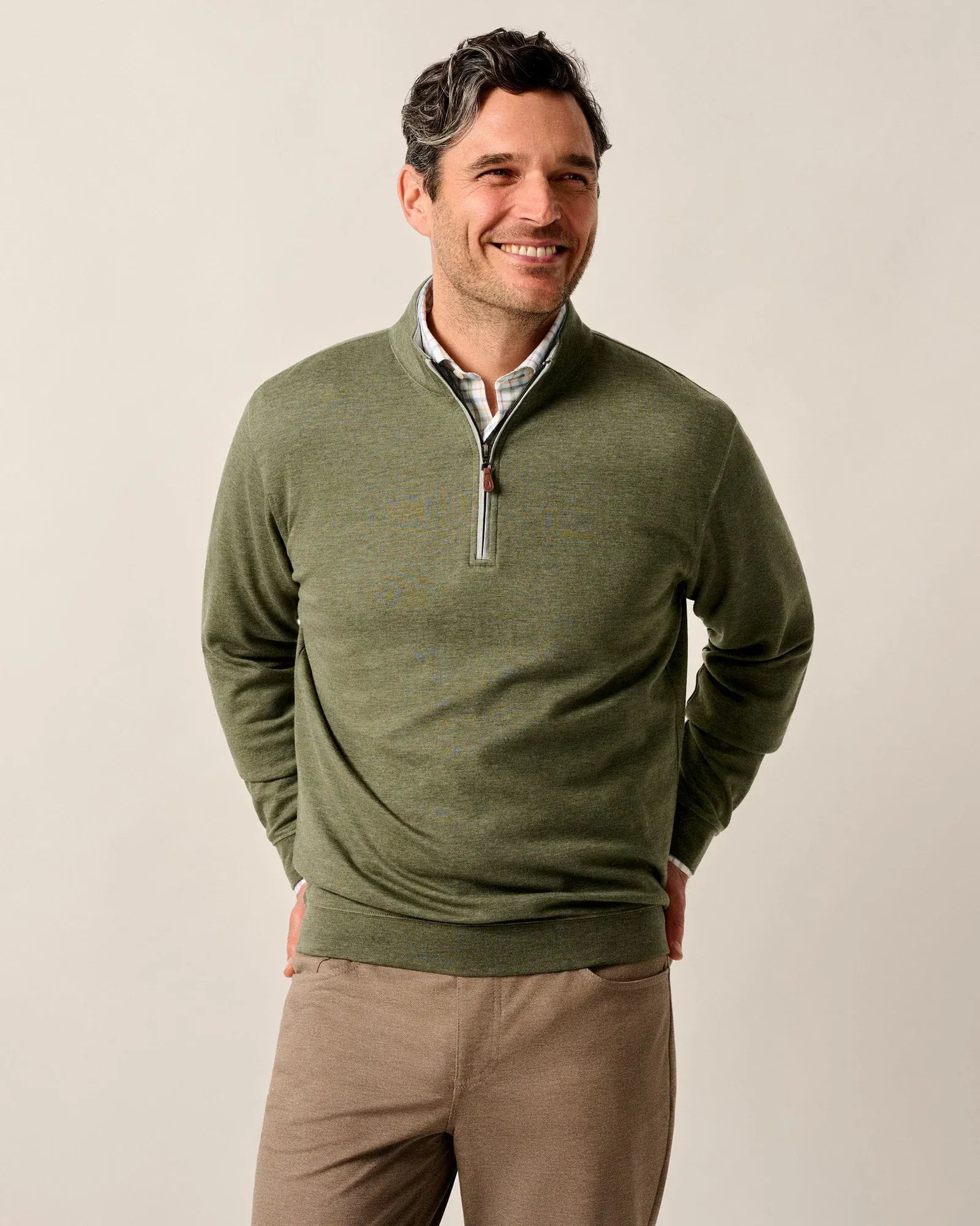 Johnnie-O 1/4 Zip Sully 1/4 Zip Pullover in Sequoia