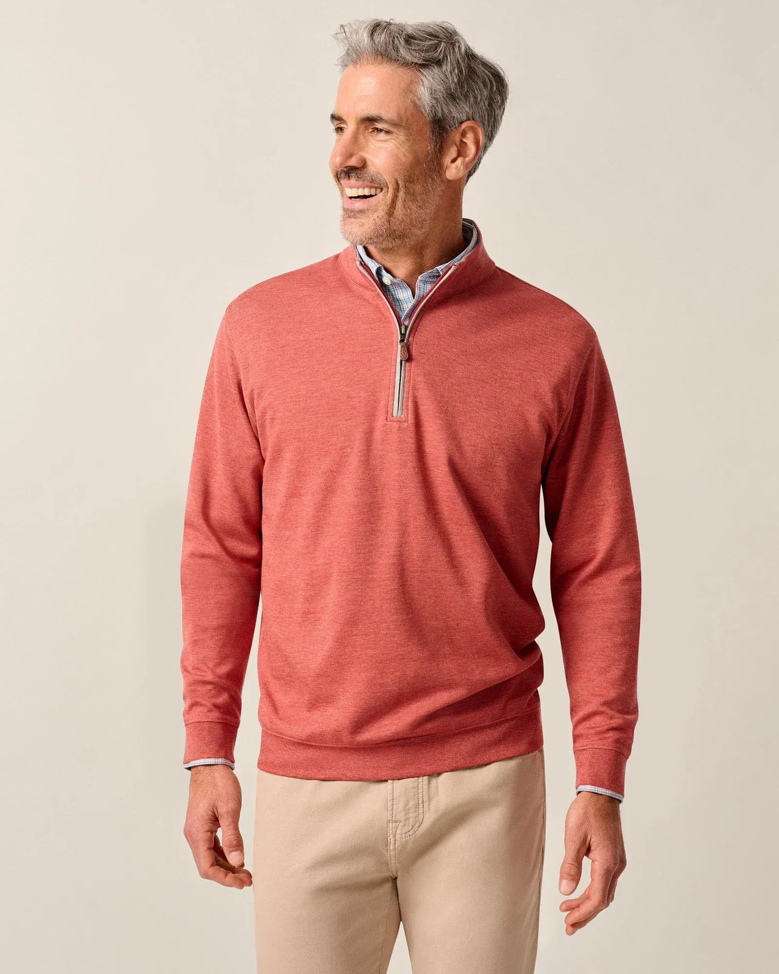 Johnnie-O 1/4 Zip Sully 1/4 Zip Pullover in Snapper