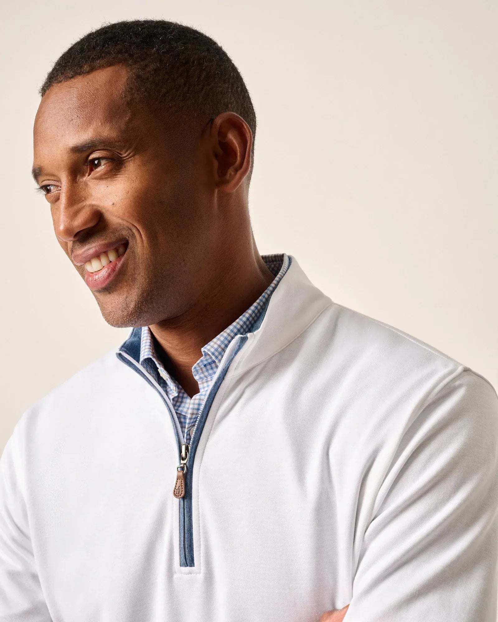Johnnie-O 1/4 Zip Sully 1/4 Zip Pullover in White
