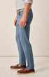 Johnnie-O 5-Pockets Carmel Sateen 5-Pocket Pant in Blue Horizon