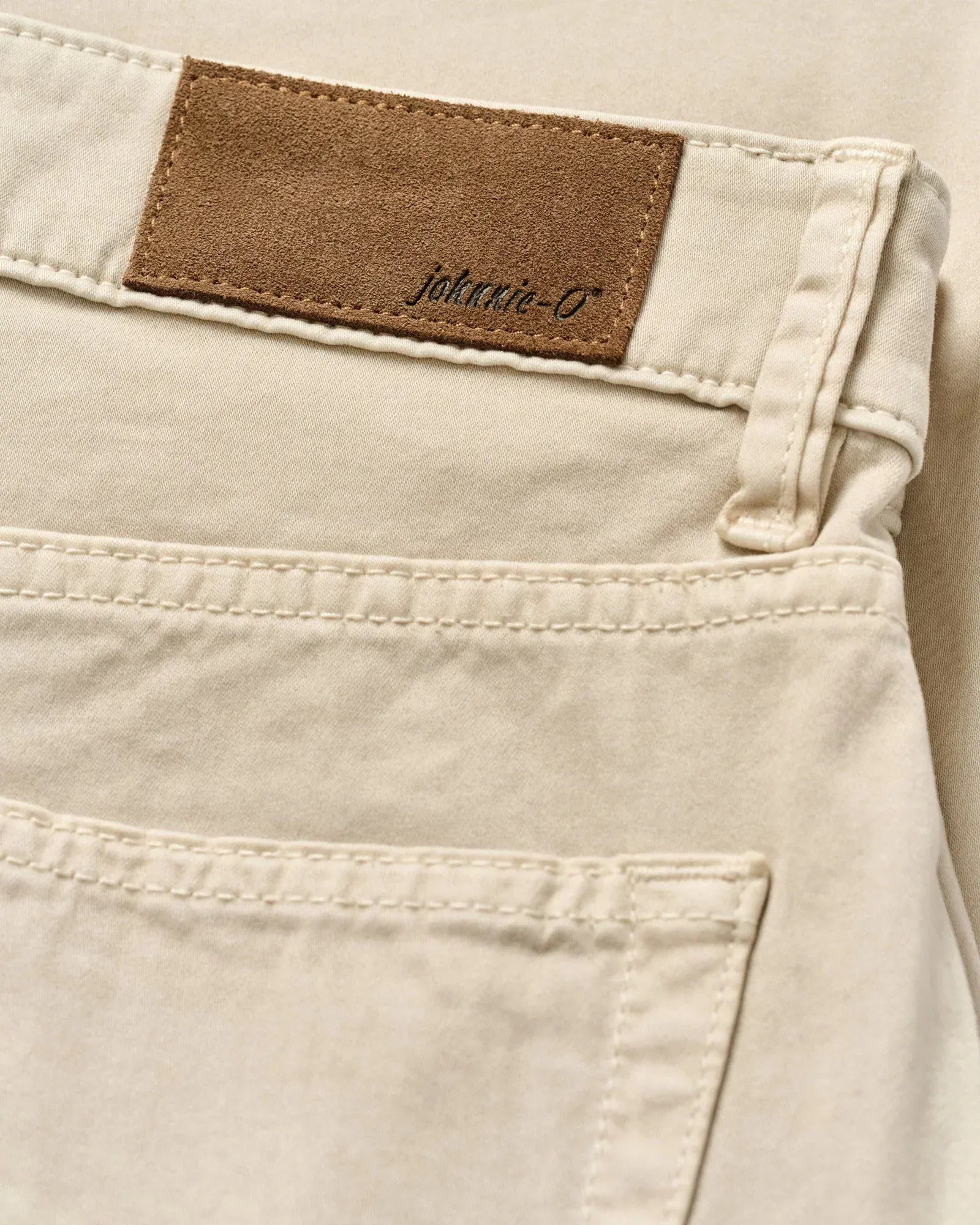 Johnnie-O 5-Pockets Carmel Sateen 5-Pocket Pant in Stone