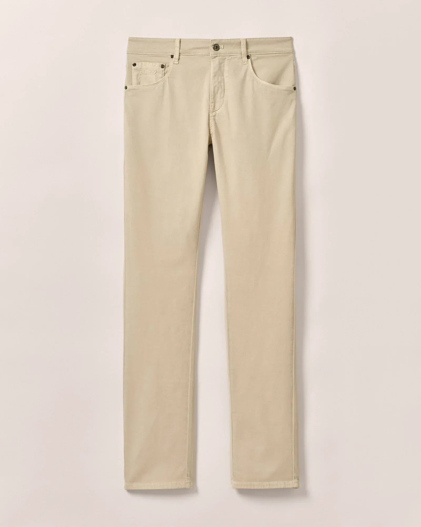 Johnnie-O 5-Pockets Carmel Sateen 5-Pocket Pant in Stone