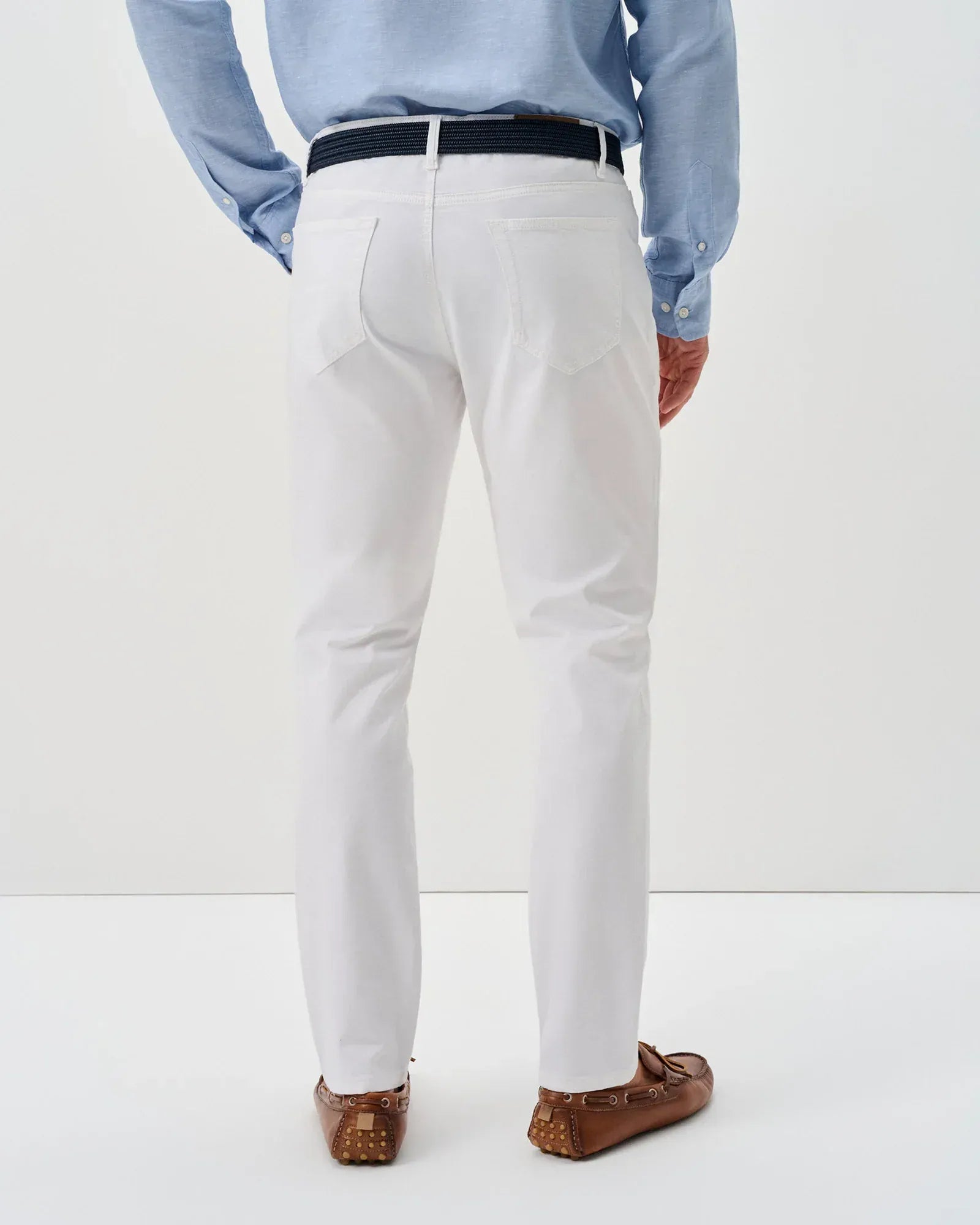 Johnnie-O 5-Pockets Carmel Sateen 5-Pocket Pant in White