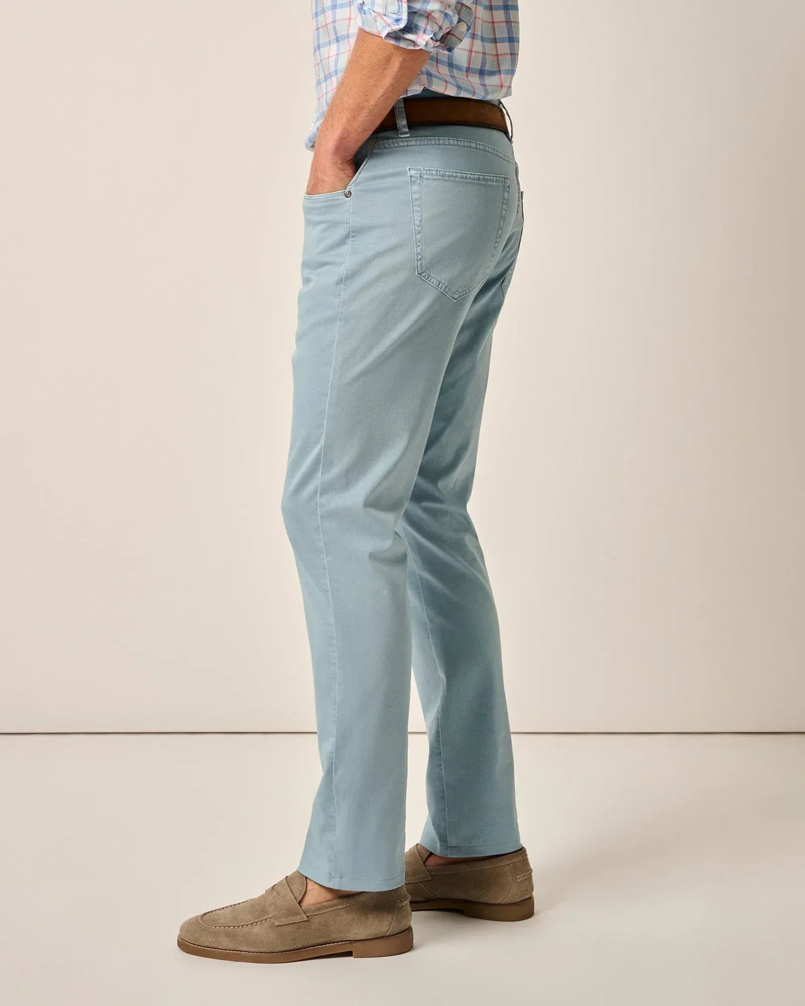 Johnnie-O 5-Pockets Carmel Sateen 5-Pocket Pant in Windward Blue