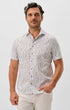 Johnnie-O Camp Shirt Cotton Blend Short Sleeve Button Down Shirt