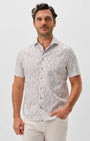 Johnnie-O Camp Shirt Cotton Blend Short Sleeve Button Down Shirt