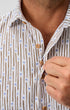 Johnnie-O Camp Shirt Cotton Blend Short Sleeve Button Down Shirt