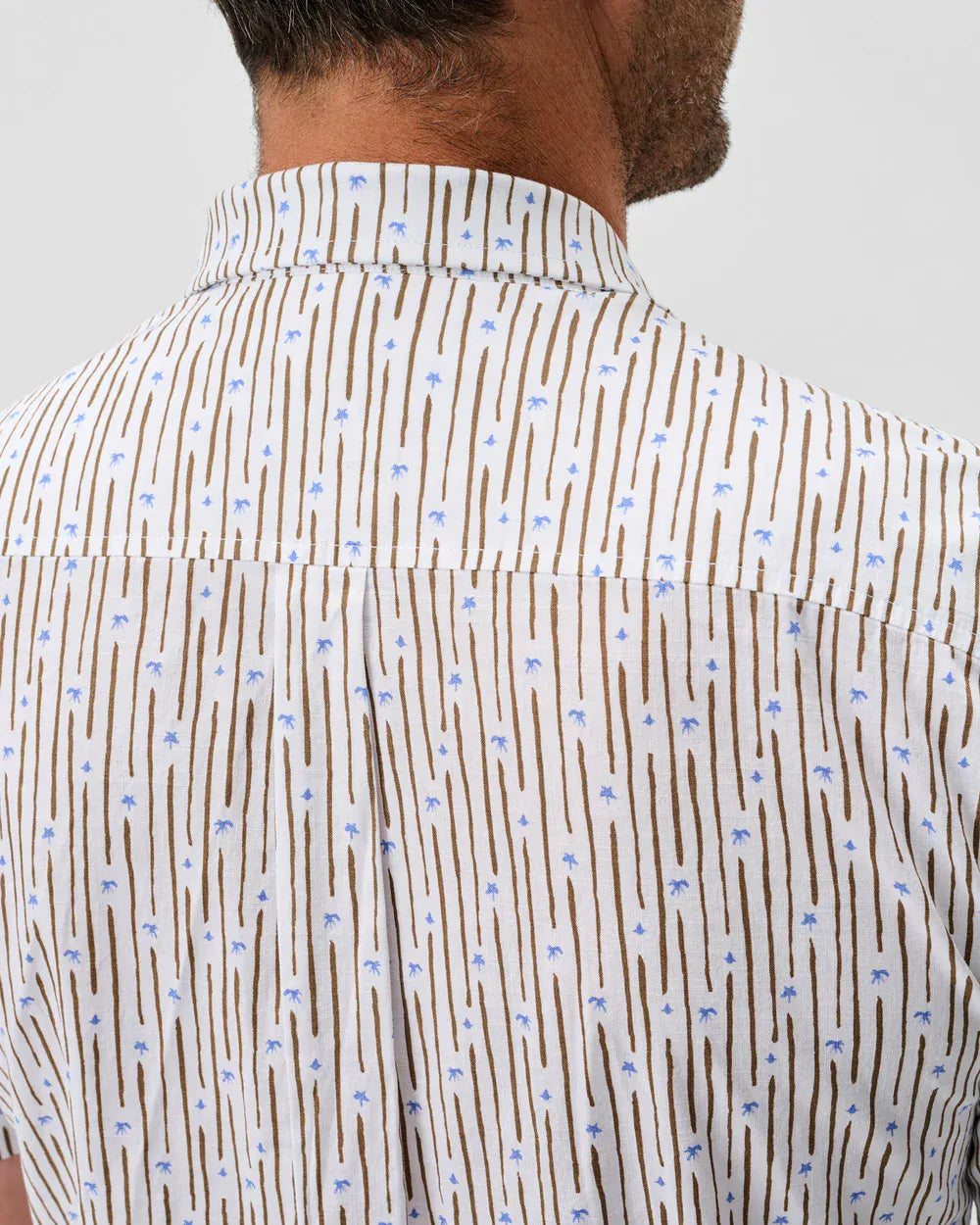 Johnnie-O Camp Shirt Cotton Blend Short Sleeve Button Down Shirt