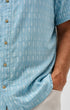Johnnie-O Camp Shirt Short Sleeve Button Down Surf Shirt in Maliblu