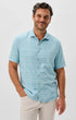 Johnnie-O Camp Shirt Short Sleeve Button Down Surf Shirt in Maliblu