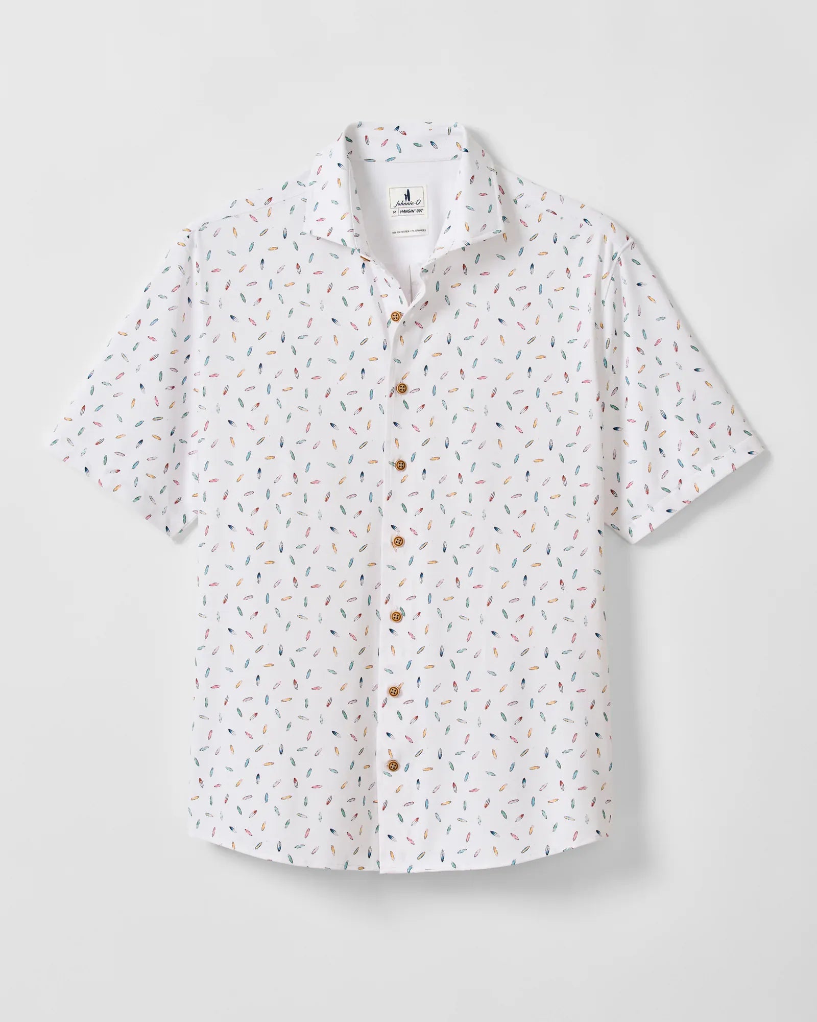 Johnnie-O Camp Shirt Shortboard Print Short Sleeve Button Down Shirt