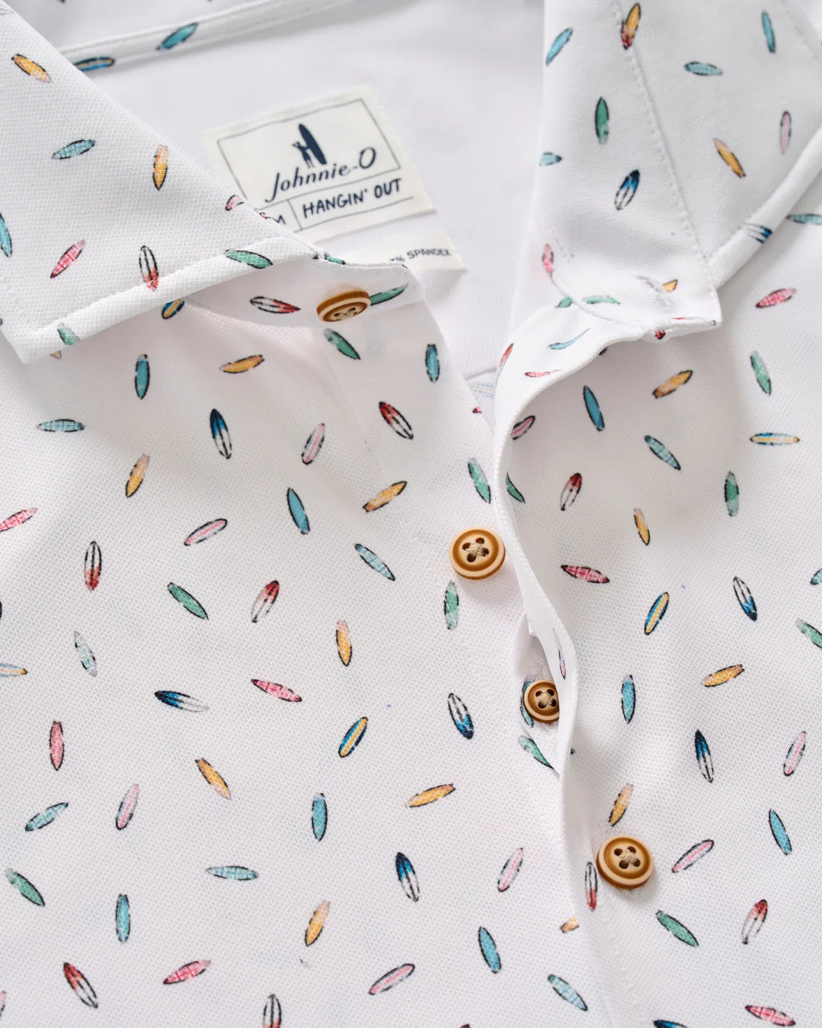 Johnnie-O Camp Shirt Shortboard Print Short Sleeve Button Down Shirt
