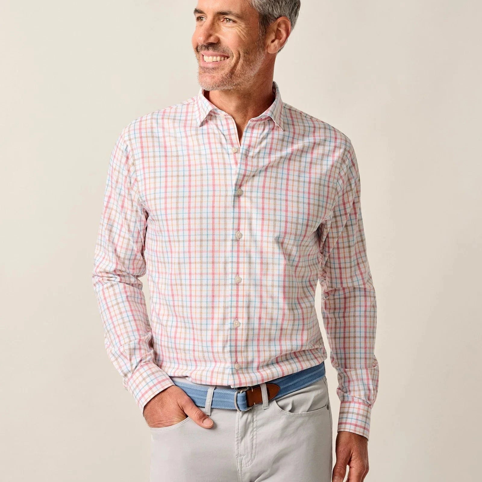 Johnnie-O Dress Shirts Cinnamon / S Everyday Performance Button Down Shirt - Maarten