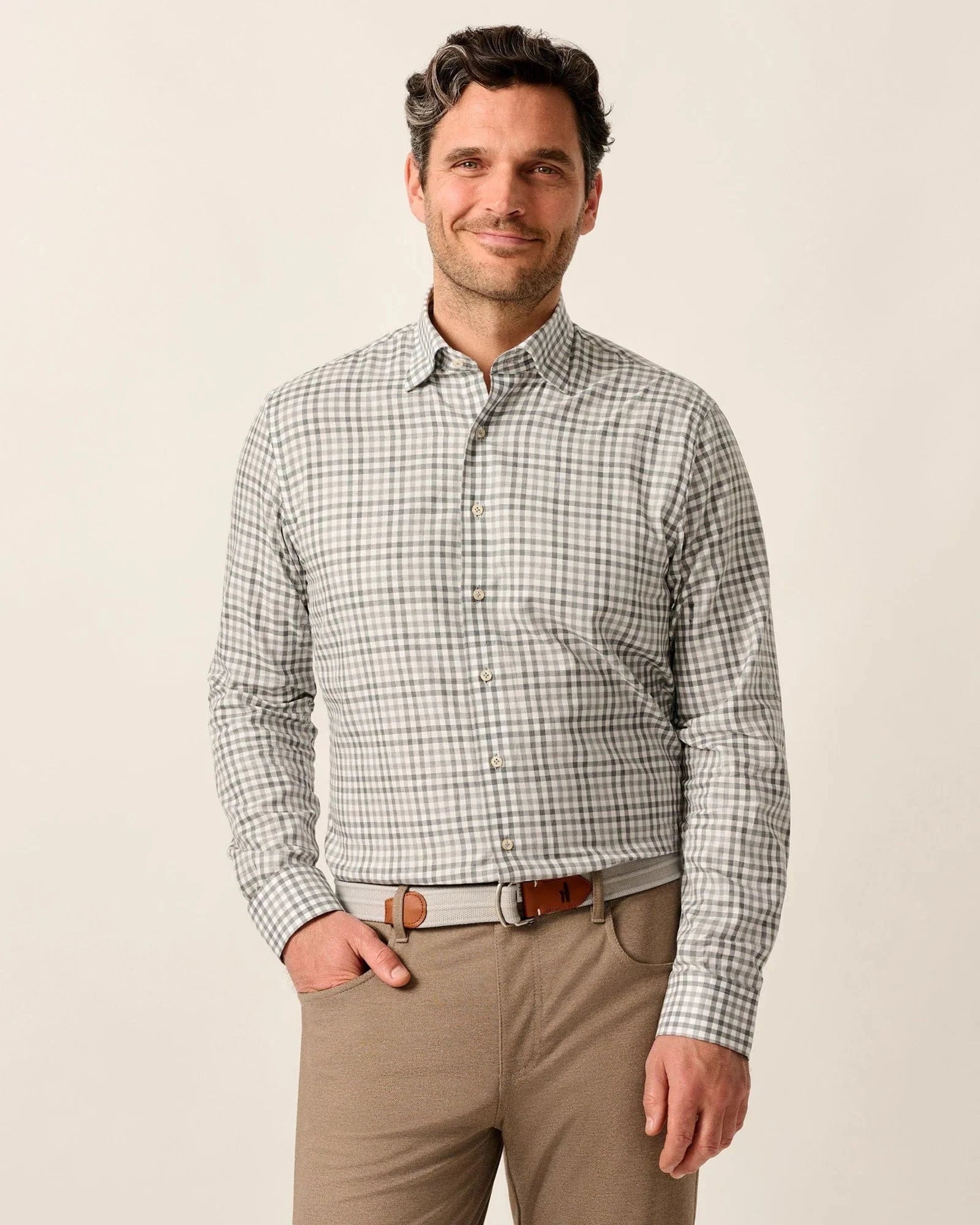 Johnnie-O Dress Shirts GRAY / S Top Shelf Button Down Shirt - Kionn