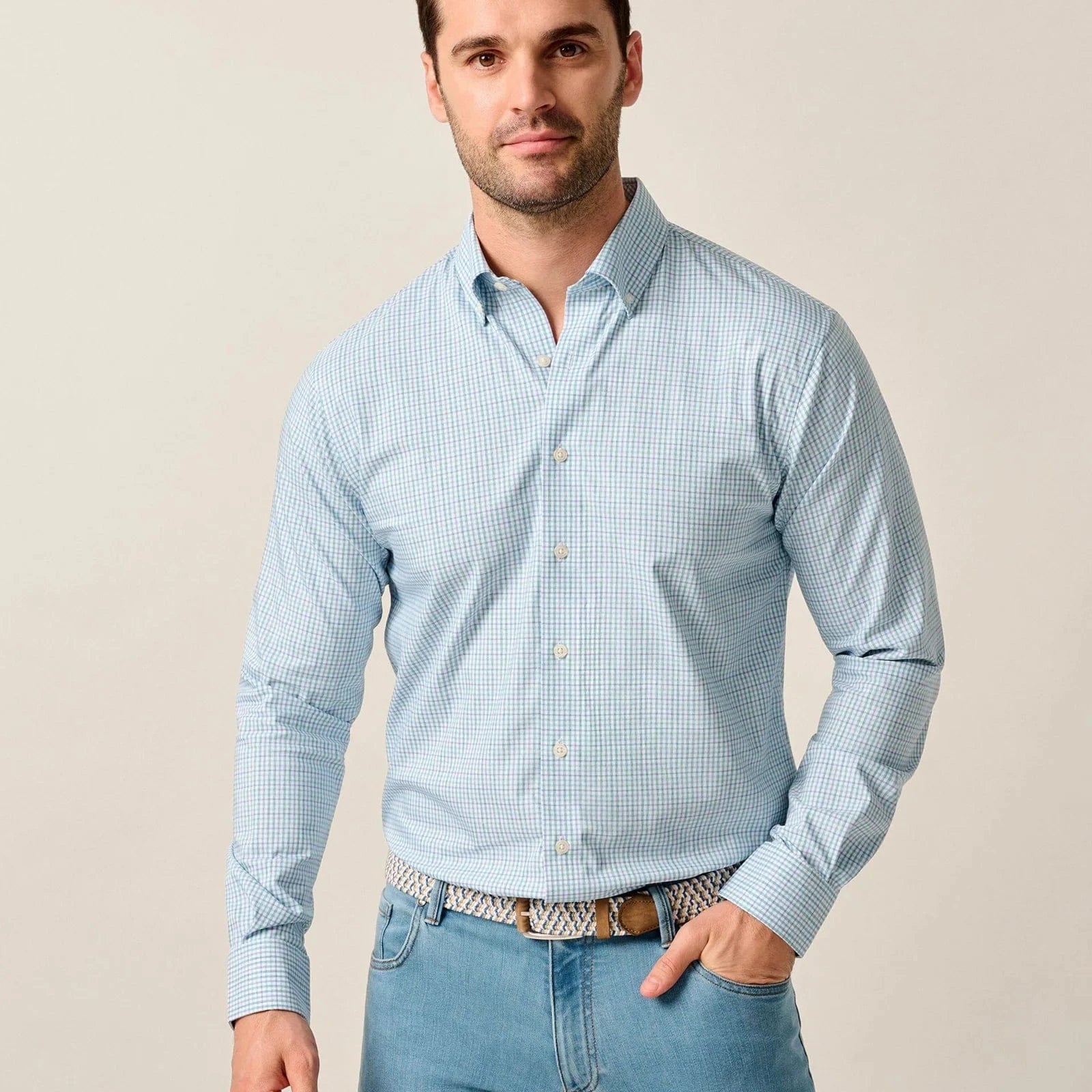 Johnnie-O Dress Shirts Haze / S Everyday Performance Button Down Shirt - Koby
