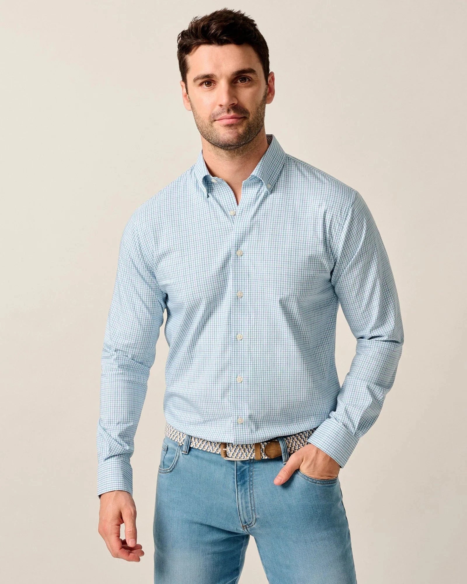 Johnnie-O Dress Shirts Haze / S Everyday Performance Button Down Shirt - Koby