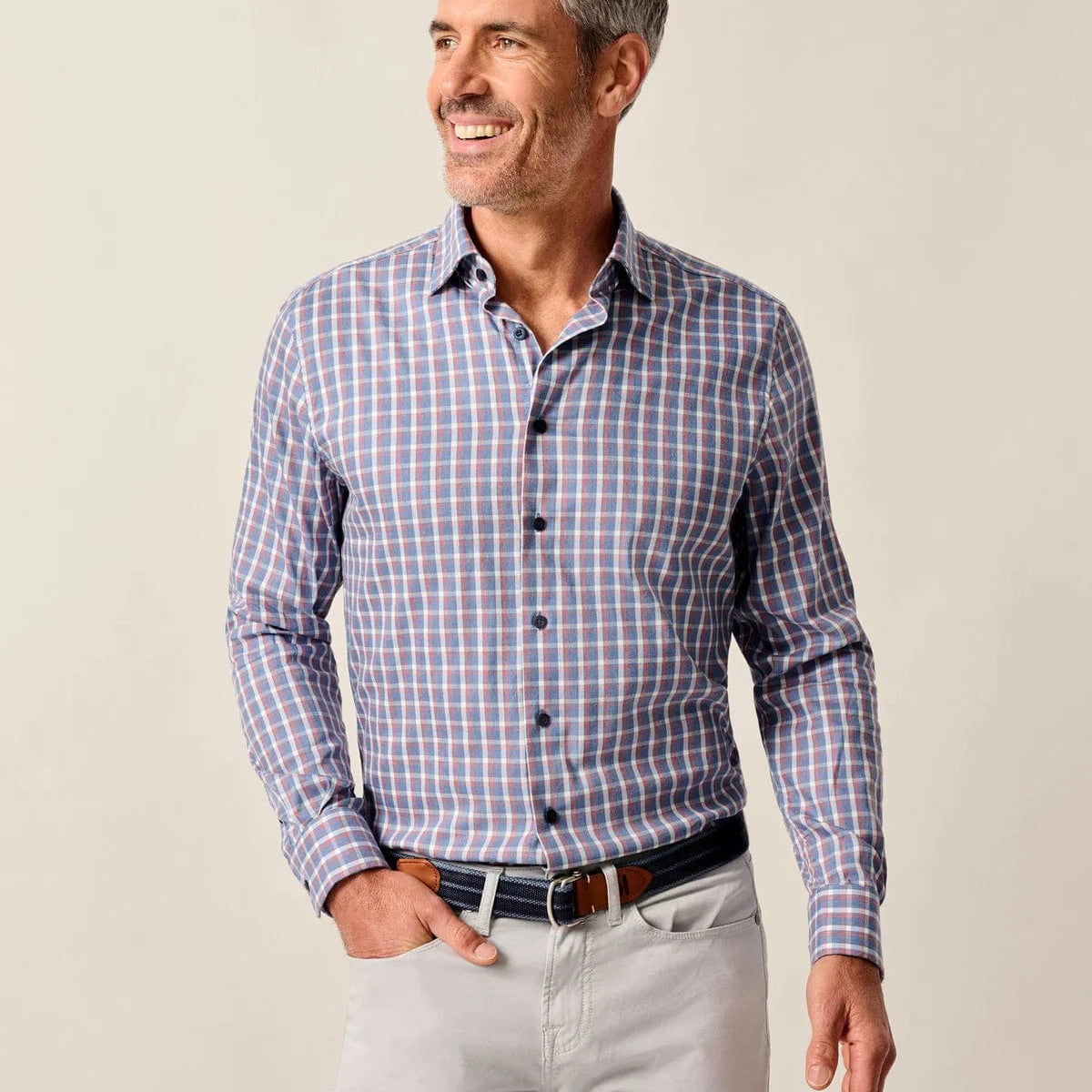 Johnnie-O Dress Shirts LAKE / M Natural Performance Button Down Shirt - Robertson
