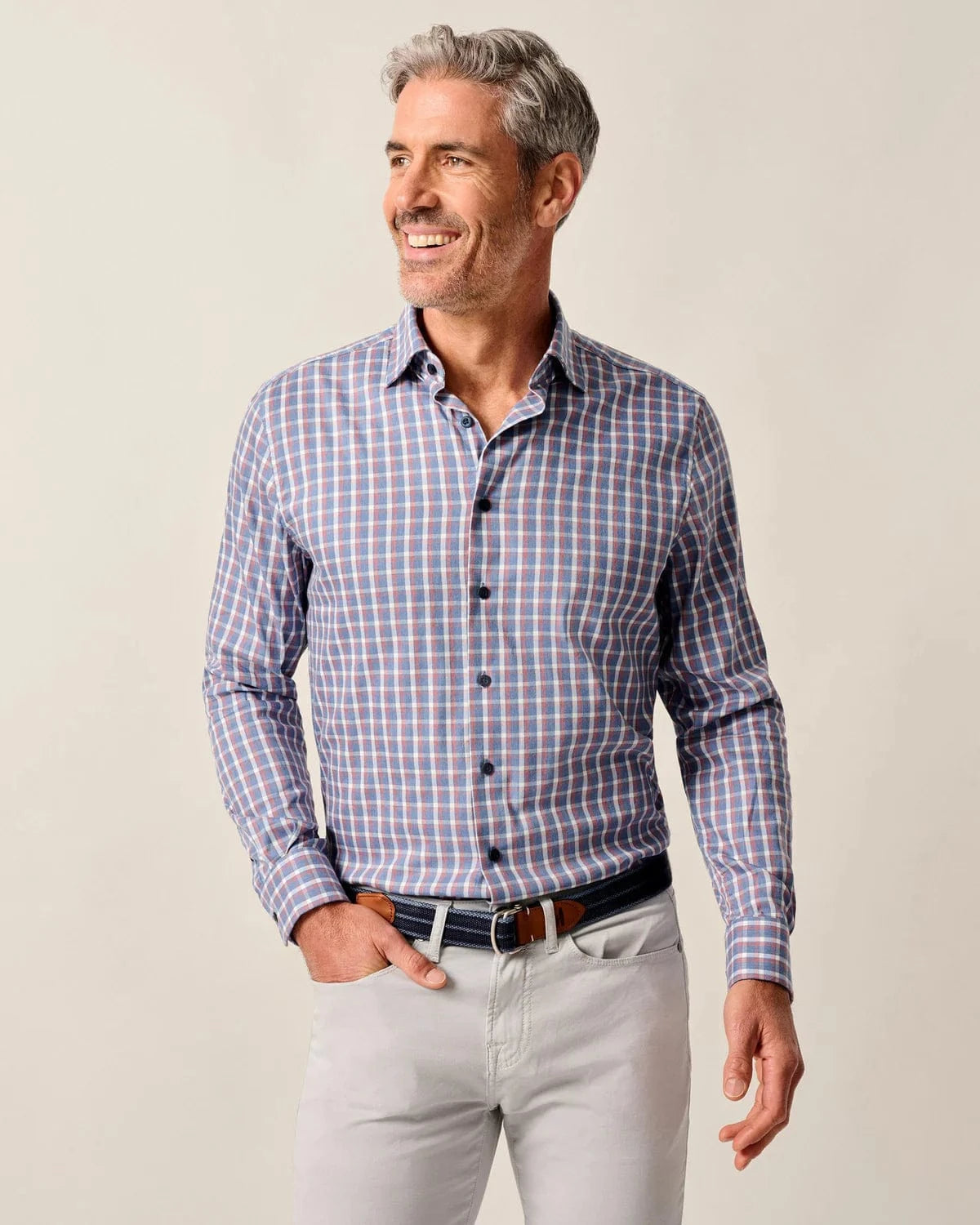 Johnnie-O Dress Shirts LAKE / M Natural Performance Button Down Shirt - Robertson