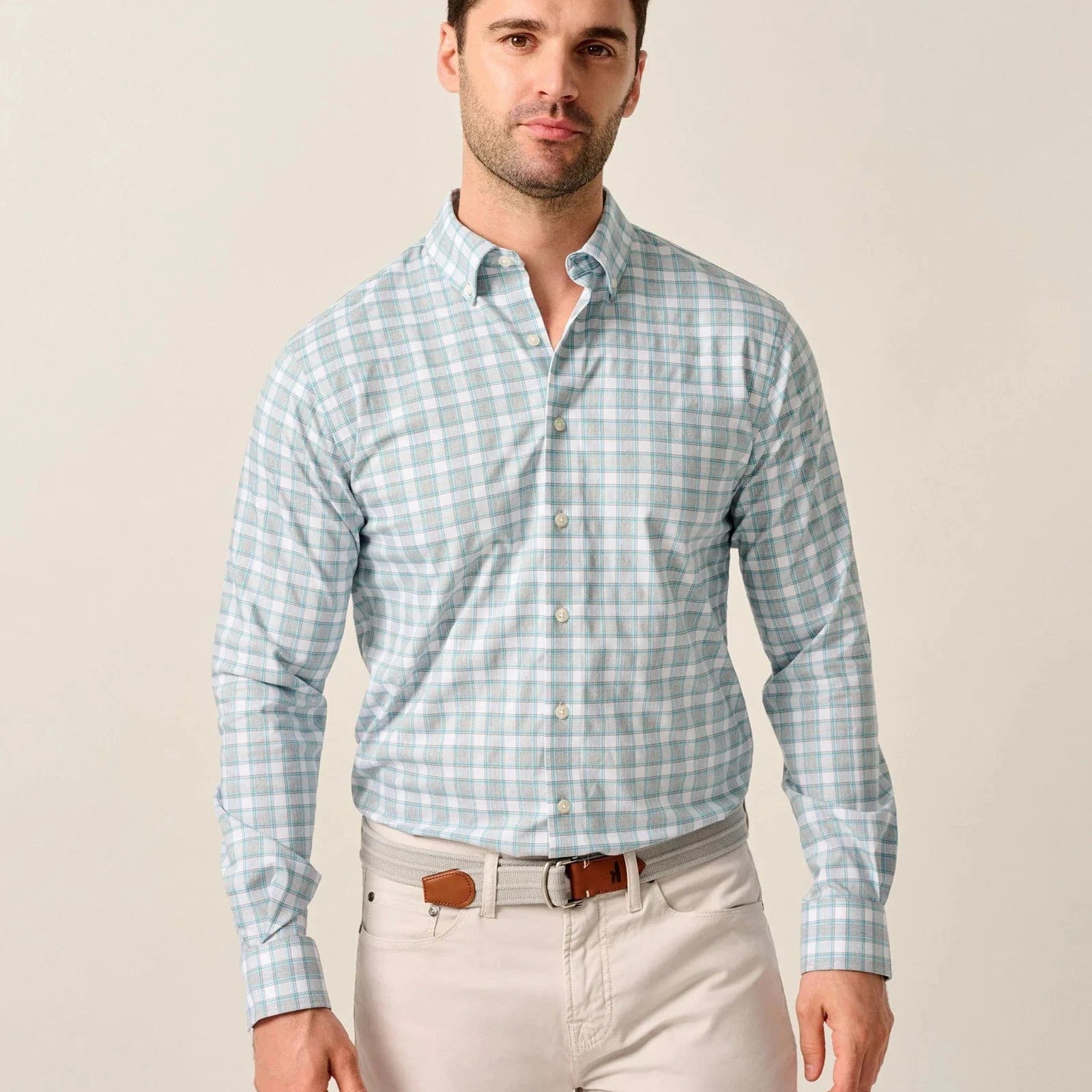 Johnnie-O Dress Shirts Light Gray / M Everyday Performance Button Down Shirt - Gatlin
