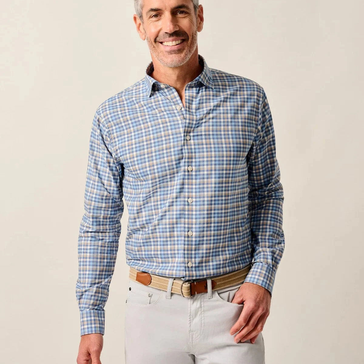 Johnnie-O Dress Shirts NAVY / M Featherweight Performance Button Down Shirt - Olie