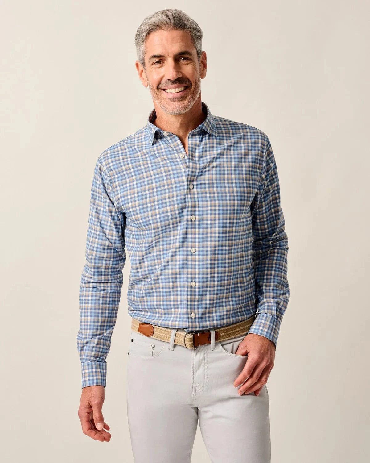 Johnnie-O Dress Shirts NAVY / M Featherweight Performance Button Down Shirt - Olie