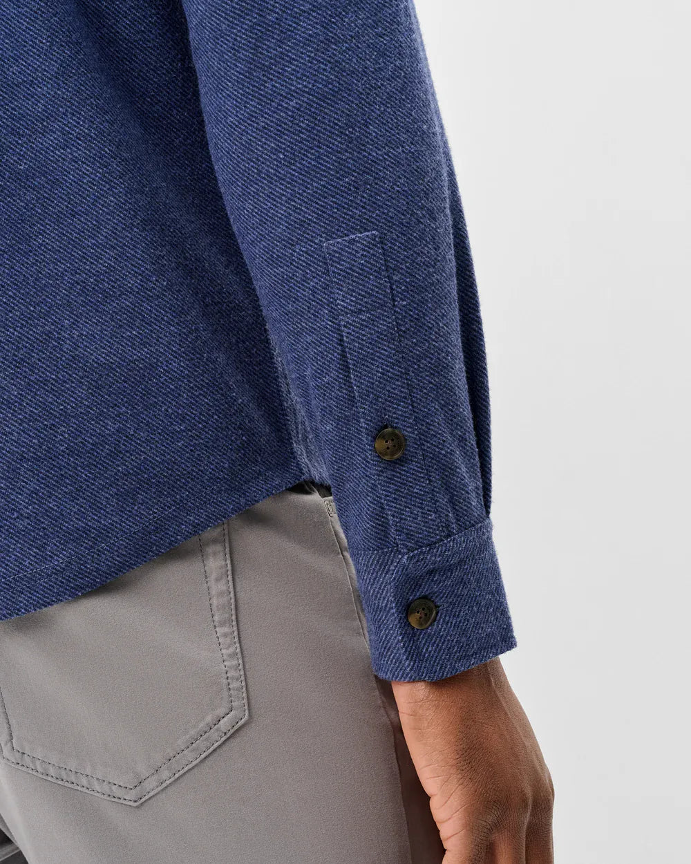 Johnnie-O Flannels & Overshirts Sequoia Twill Solid Lodge Shirt