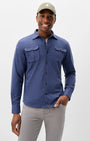 Johnnie-O Flannels & Overshirts Sequoia Twill Solid Lodge Shirt