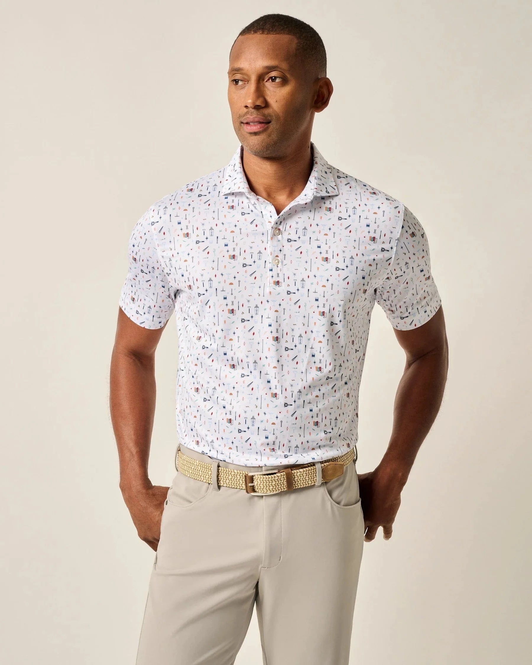 Johnnie O Polos Bar Cart Performance Jersey Polo