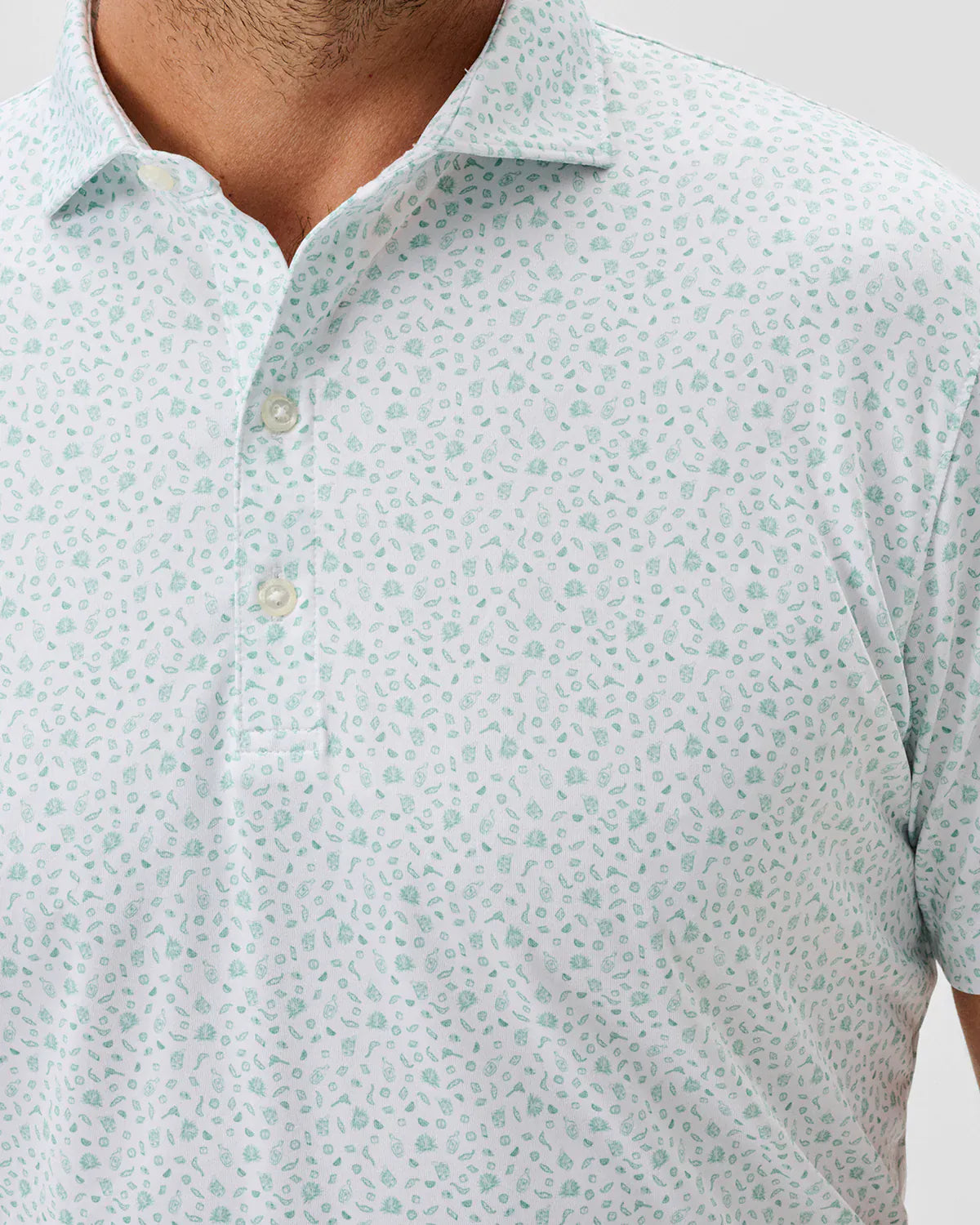 Johnnie-O Polos Barbacoa Performance Jersey Polo in Cilantro