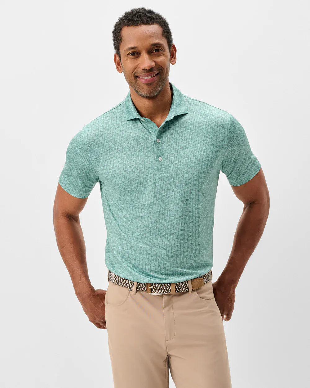 Johnnie-O Polos Bars Open Performance Jersey Polo