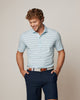 Johnnie O Polos Barton Striped Top Shelf Performance Polo - Lake