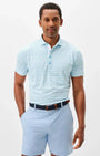 Johnnie-O Polos Cocktail Time Performance Mesh Polo in Dolphin