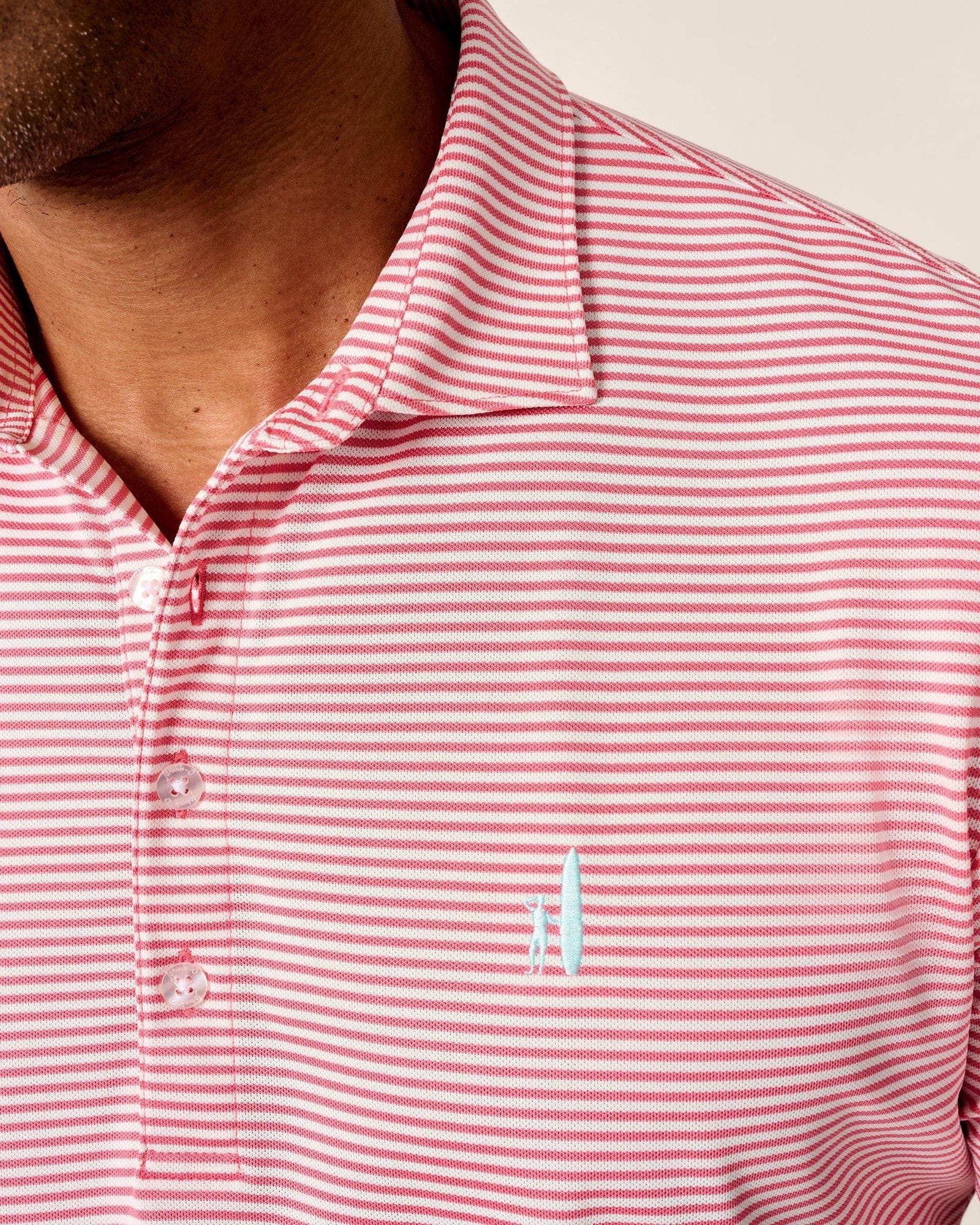 Johnnie-O Polos Dru Performance Mesh Polo in Azalea